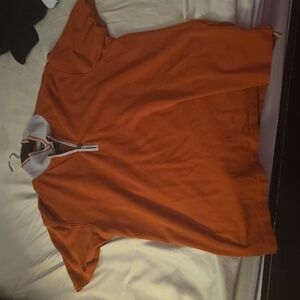 Zegna Sport Orange Ziptip Polo